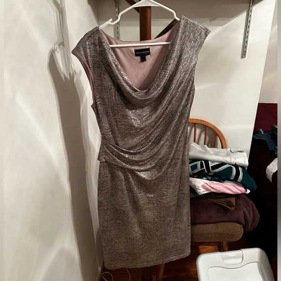 connected apparel Dresses Sparkling Grey Rose Gold Dress
